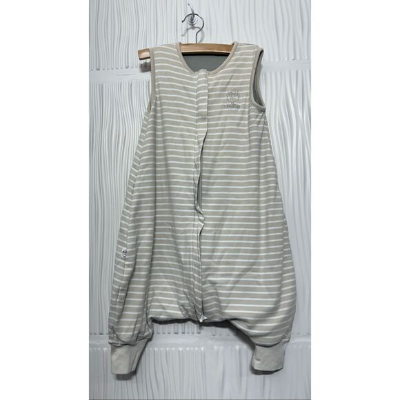 Woolino 4 Season® Baby Sleep Bag with Feet, Merino Wool & Organic Cotton, Birch - Picture 6 of 12